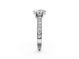 White gold Oval Cut Diamond Pave Band with Four-Prong Setting_36