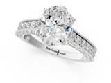White gold Oval Cut Diamond Pave Band with Four-Prong Setting_38