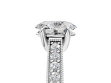 White gold Oval Cut Diamond Pave Band with Four-Prong Setting_44