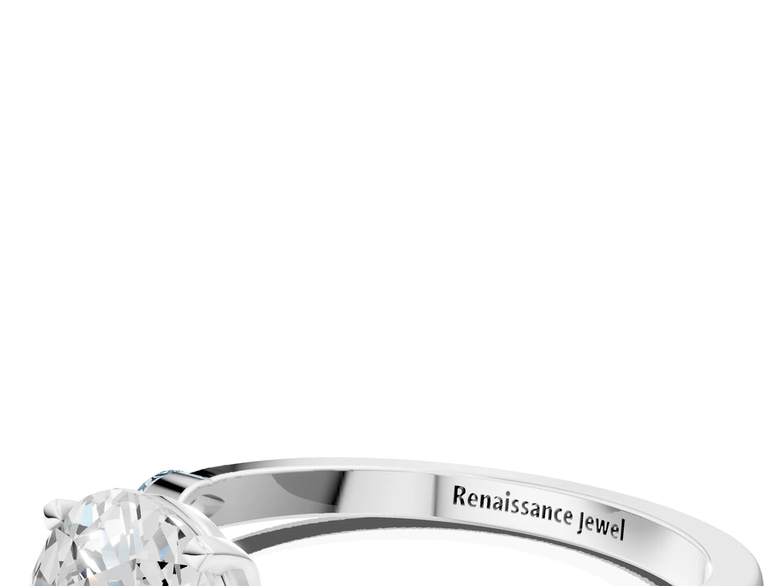 White gold Oval Cut Diamond Ring with Marquise and Round with Aquamarine side stone Side Stones and Four-Prong Setting_12
