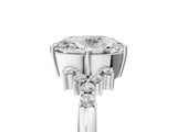 White gold Oval Cut Diamond Ring with Side Stones and Four-Prong Setting_17