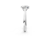White gold Oval Cut Diamond Solitaire Engagement Ring with Cathedral Setting and Four-Prong Mount_136