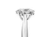 White gold Oval Cut Diamond Solitaire Engagement Ring with Cathedral Setting and Four-Prong Mount_296