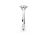 White gold Oval Cut Diamond Solitaire Engagement Ring with Cathedral Setting and Four-Prong Mount_52