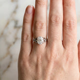 White gold Oval Cut Diamond Solitaire Engagement Ring with Celtic Knot Band and Four-Prong Setting_107