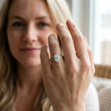 White gold Oval Cut Diamond Solitaire Engagement Ring with Celtic Knot Band and Four-Prong Setting_109