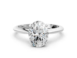 White gold Oval Cut Diamond Solitaire Engagement Ring with Classic Band and Four-Prong Setting_57