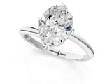 White gold Oval Cut Diamond Solitaire Engagement Ring with Four-Prong Setting and Classic Band_21