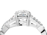 White gold Oval Cut Diamond Solitaire Ring with Four-Prong Setting and Twisted Pavé Band_62