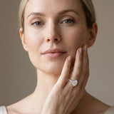 White gold Oval Cut Diamond Solitaire Ring with Micro Pave Band and Four Prong Setting_40