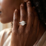 White gold Oval Cut Diamond Solitaire Ring with Split Shank and Prong Setting_179