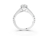 White gold Oval Cut Diamond Split Shank Pavé Engagement Ring with Four-Prong Setting_75