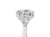 White gold Oval Cut Diamond Three-Stone Ring with Pear Side Stones and Four-Prong Setting_140
