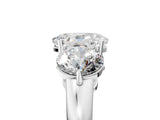 White gold Oval Cut Diamond Three-Stone Ring with Prong Setting and Classic Band_118