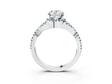 White gold Oval Cut Diamond with Aquamarine side stone Halo Twist Band Solitaire Prong Setting Ring_15