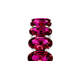 White gold Oval Cut Garnet Eternity Band with Shared Prong Setting_5