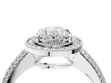 White gold Oval Cut Halo Diamond Pave Band with Four-Prong Setting_63
