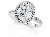 White gold Oval Cut Halo Diamond Pave Band with Prong Setting_1