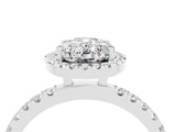 White gold Oval Cut Halo Diamond Pave Band with Prong Setting_4