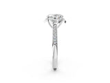 White gold Oval Cut Halo Diamond Ring with Channel Set Band and Four-Prong Setting_34