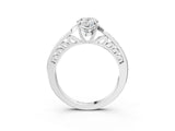 White gold Oval Cut Halo Diamond Ring with Channel Set Band and Four-Prong Setting_35