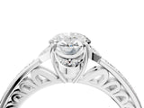 White gold Oval Cut Halo Diamond Ring with Channel Set Band and Four-Prong Setting_36