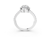 White gold Oval Cut Halo Diamond Ring with Pave Band and Four-Prong Setting_52