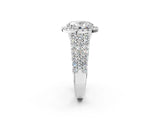 White gold Oval Cut Halo Pavé Diamond Engagement Ring with Split Shank and Four-Prong Setting_6