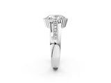 White gold Oval Cut Halo Pave Band Four-Prong Ring_76