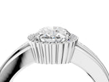 White gold Oval Cut Halo Pave Band Four-Prong Ring_78