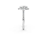 White gold Oval Cut Halo Pave Diamond Engagement Ring with Four-Prong Setting_10