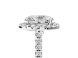 White gold Oval Cut Halo Pave Diamond Engagement Ring with Four-Prong Setting_13