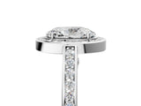 White gold Oval Cut Halo Pave Split Shank Prong Setting Ring_49