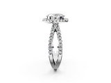 White gold Oval Cut Halo Split Shank Pave Set Ring_70