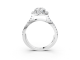 White gold Oval Cut Halo Split Shank Pave Set Ring_71