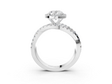 White gold Oval Cut Halo Split Shank Prong Setting Ring_111