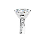 White gold Oval Cut Moissanite Engagement Ring with Side Stone Accents and Four-Prong Setting_77