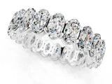 White gold Oval Cut Moissanite Eternity Band with Shared Prong Setting_1