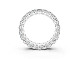 White gold Oval Cut Moissanite Eternity Band with Shared Prong Setting_3