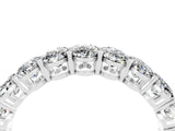 White gold Oval Cut Moissanite Eternity Band with Shared Prong Setting_4