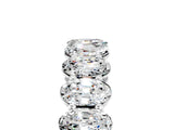 White gold Oval Cut Moissanite Eternity Band with Shared Prong Setting_5