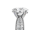 White gold Oval Cut Moissanite   Solitaire Diamond Ring with Milgrain Pavé Band and Four-Prong Setting_49