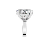 White gold Oval Cut Moissanite Solitaire Engagement Ring with Classic Band and Four-Prong Setting_29