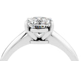 White gold Oval Cut Moissanite Solitaire Engagement Ring with Classic Band and Four-Prong Setting_40