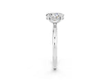 White gold Oval Cut Moissanite Solitaire Ring with Thin Band and Four-Prong Setting_14