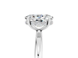 White gold Oval Cut Moissanite Solitaire Ring with Thin Band and Four-Prong Setting_17