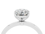 White gold Oval Cut Moissanite Solitaire Ring with Thin Band and Prong Setting_16