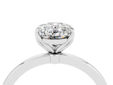 White gold Oval Cut Moissanite Solitaire Ring with Thin Band and Prong Setting_40