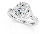 White gold Oval Cut Moissanite Solitaire Twist Band Prong Setting Ring_37