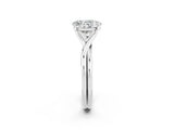 White gold Oval Cut Moissanite Solitaire Twist Band Prong Setting Ring_38